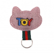 Аппликация 3D "Кошка", цвет розовый, размер 40х45 мм