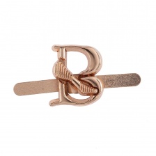 Брошь металлическая, тип крепления "усики", цвет золото, размер 10 мм х 13 мм 