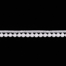 Кружево ажурное матовая нить, ширина 15 мм, цвет белый, намотка 30 ярдов