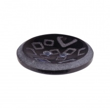 Пуговица пластиковая на два прокола, темно-синяя, 34L