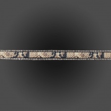 Лента декоративная со стразами на термоклеевой основе, ширина 15 мм, намотка 20 Y