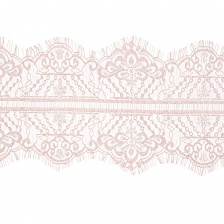 Кружево "Французское", ширина 140 мм, цвет грязно-розовый, длина 3 метра