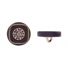 Пуговица пластиковая на ножке, размер 28L, цвет зеленый