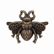 Брошь металлическая, тип крепления "усики", размер 27х25 мм