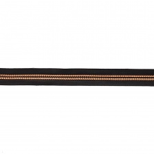 Декоративная тесьма с рисунком, цвет коричневый+светло-коричневый, ширина 22 мм, намотка 15 ярдов