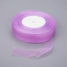 Декоративная лента капроновая, ширина 25 мм, намотка 50 ярдов, цвет сиреневый