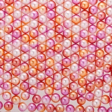 Бусины под жемчуг прибивные с градиентом, размер 8 мм, цвет грязно-розовый с оранжевым, вес 500 г 