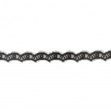 Кружево "Французское", ширина 45 мм, цвет черный, длина 3 метра