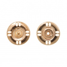 Кнопки пришивные, металлические №8, размер 25 мм, цвет золотой