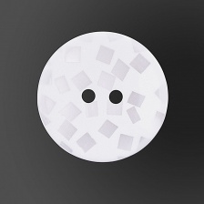 Пуговица пластиковая на два прокола, размер 60L, цвет белый