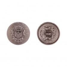 Пуговица металлическая на ножке, размер 32L, цвет темный никель