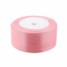 Декоративная лента атласная, ширина 38 мм, намотка 25 ярдов, цвет розовый (№154)