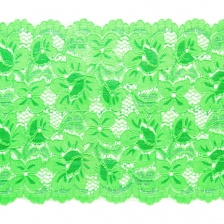 Кружево эластичное, ширина 140 мм, цвет салатовый, намотка 15 ярдов