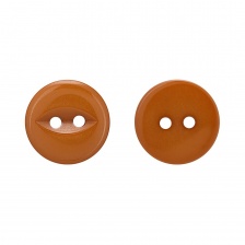 Пуговица пластиковая на два прокола, горчичная, 24L