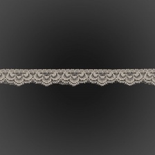 Кружево эластичное, ширина 20 мм, цвет молочный, намотка 15 ярдов