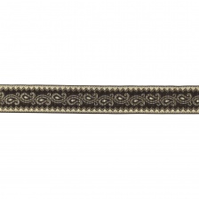 Жаккардовая лента, ширина 25 мм, намотка 10 м, цвет черный