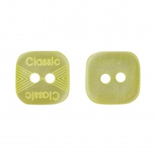 Пуговица пластиковая на два прокола, размер 20L, цвет салатовый