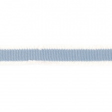 Декоративная тесьма букле с бахромой, цвет голубой, ширина 30 мм, намотка 45 ярдов