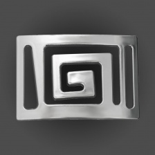 Пряжка пластиковая, внутренний размер 45 мм, цвет никель