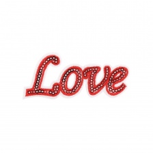 Термоаппликация "Love" с пайетками, размер 85х38 мм
