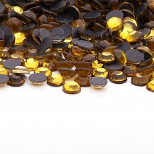 Стразы термоклеевые акриловые SS16, цвет желтый, 20160шт