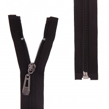 Молния спираль, тип 5, разъемная, длина 85 см, цвет 322 (черный), бегунок темный никель