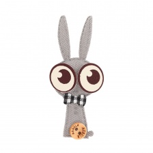 Аппликация 3D "Зайчик", цвет серый, размер 28х55 мм