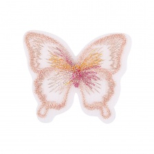 Аппликации бабочки из капрона, размер 50х40 мм цвет персиковый