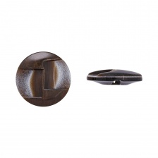 Пуговица пластиковая на полуножке, размер 48L цвет коричневый 