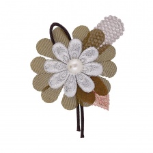 Аппликация 3D "Цветочек", цвет хаки, размер 65х60 мм