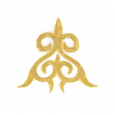 Термоаппликация орнамент, цвет золотой, размер 95х100мм