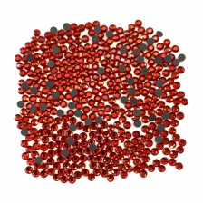 Стразы термоклеевые стеклянные SS16, форма круг, цвет красный (938), 1440 шт/уп 