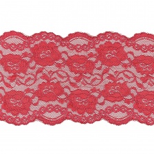 Кружево эластичное, ширина 150 мм, цвет бордовый, намотка 15 ярдов