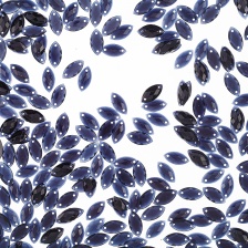 Стразы пришивные акриловые, форма лодочка, цвет черный, размер 5*12 мм