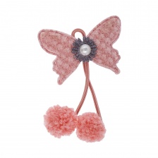 Аппликация 3D "Бантик", цвет грязно-розовый, размер 40х65 мм