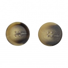 Пуговица пластиковая на четыре прокола, размер 44L, цвет коричневый