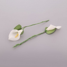 Цветочки свадебные, размер 17х30 мм, цвет белый