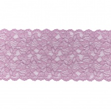 Кружево эластичное, ширина 140 мм, цвет грязно-розовый, намотка 15 ярдов
