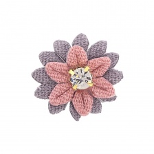 Аппликация 3D "Цветочек" со стразой, разноцветный, размер 30 мм