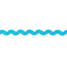 Декоративная тесьма вьюнок, ширина 8 мм,  намотка 15 ярдов, цвет бирюзовый (№20)