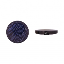 Пуговица пластиковая на полуножке, размер 34L, цвет темно-синий