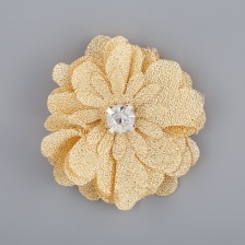 Цветочки декоративные, цвет шампань, размер 40 мм, 