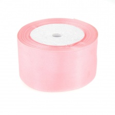 Декоративная лента атласная, ширина 50 мм, длина 25 ярдов, цвет желтый (№016)