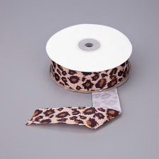 Лента репсовая, с анималистическим принтом, ширина 25 мм, намотка 20 ярдов