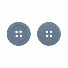 Пуговица пластиковая на четыре прокола, синяя, 44L