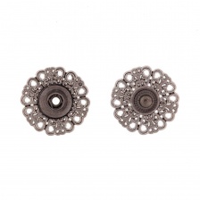 Кнопки пришивные, металлические №12, размер 25 мм, цвет темный никель