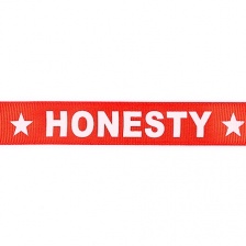 Лента репосвая, с принтом, ширина 20 мм, цвет красный+белый, намотка 100 ярдов 