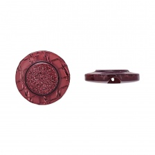 Пуговица пластиковая на полуножке, размер 34L, цвет грязно-розовый с блестками