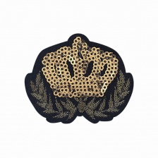 Термоаппликация "Корона" с пайетками, размер 62х50 мм