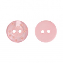 Пуговица пластиковая на два прокола, размер 24L, цвет розовый
